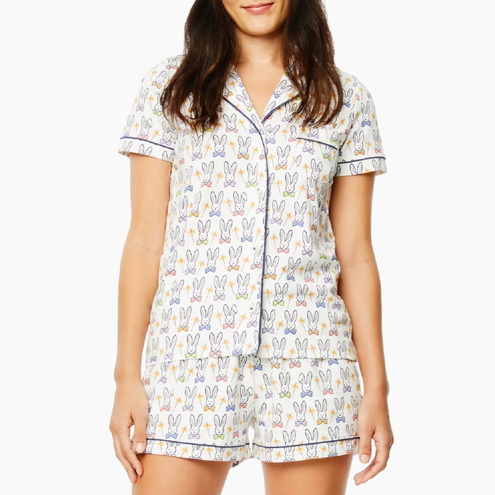Roller Rabbit Celebration Bunnies Pajama Set